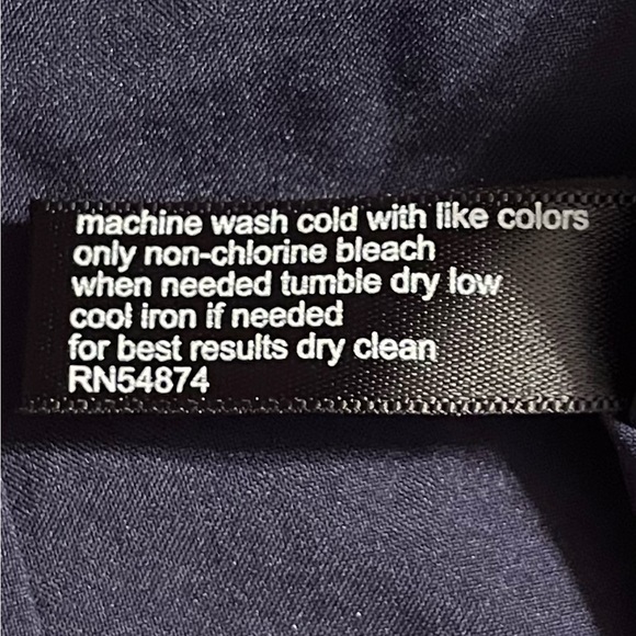 The Limited Navy Blue Sheer Floral Long Sleeve Shift Dress - Size 10 - Picture 9 of 10